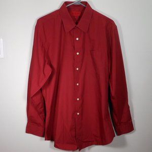 BERGAMO NEW YORK dark red dress shirt. Size L